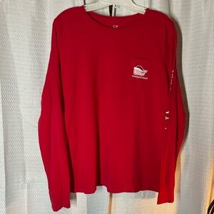 Vineyard Vines Classic Red Crewneck Tee